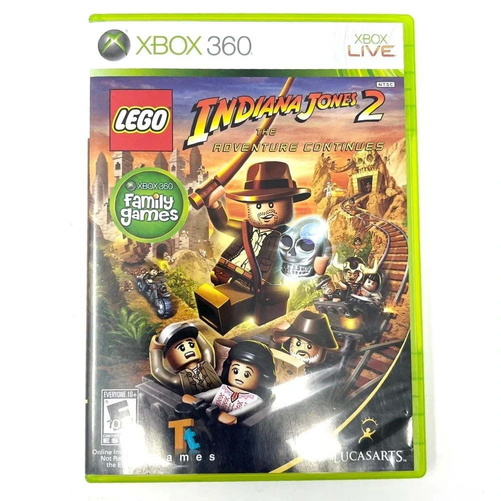 Lego Indiana Jones 2 the Adventure Continues Xbox 360‎ W Manual TESTED